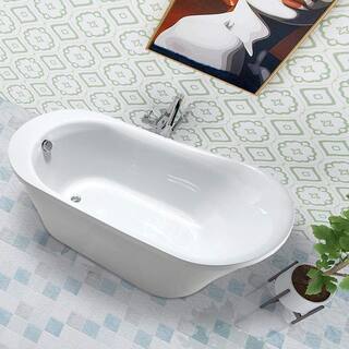 Vanity Art Nimes 70 in. Acrylic Flatbottom Left Bathtub in White VA6839-L