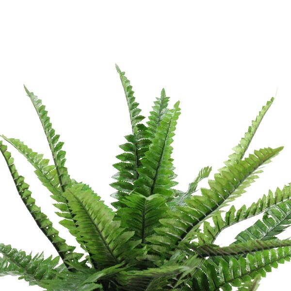 Potted Artificial Green Boston Fern Plant