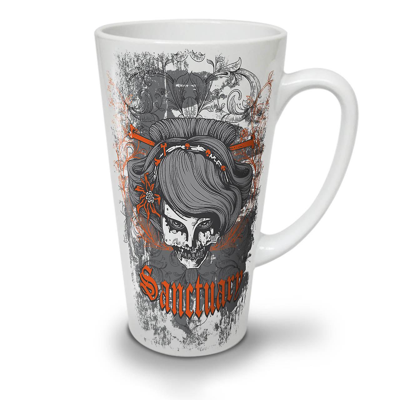 Orange Death Skull NEW White Tea Coffee Ceramic Latte Mug 17 oz | Wellcoda