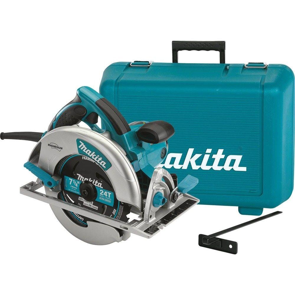 Makita 15 Amp 7-1/4 in. Corded Lightweight Magnesium Circular Saw with LED Light, Dust Blower, 24T Carbide blade, Hard Case 5007MG