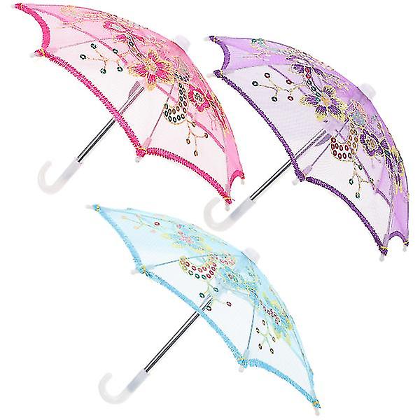 3 Pcs Rayan Toys Kids Kids Umbrella Toy Small Vintage Umbrella Lace Umbrella Vintage Toys Mini Lace Parasol