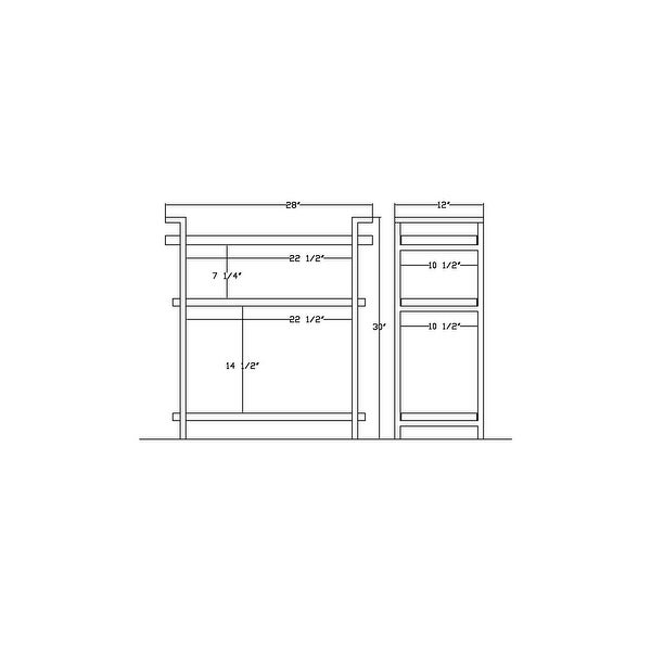 Wood and Metal 3-shelf Console Table