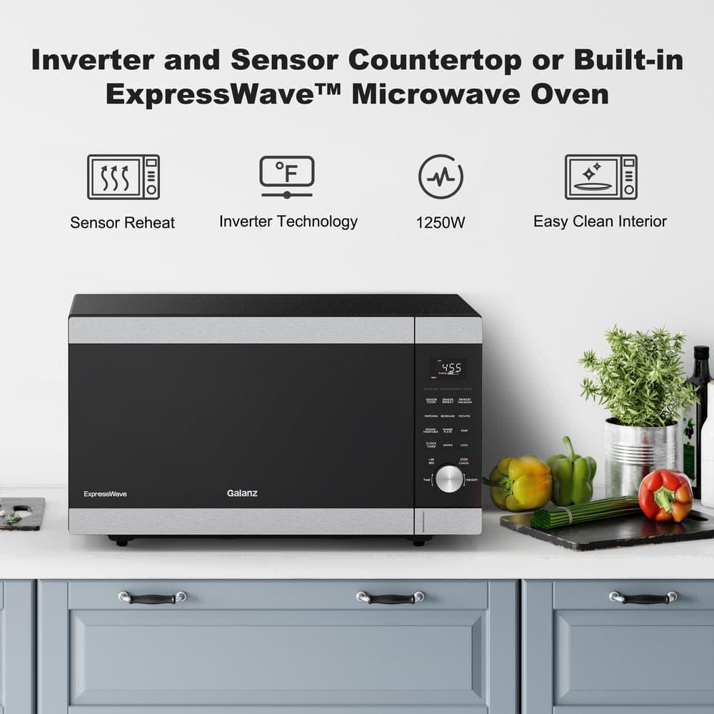 Galanz 22 cu ft Countertop Microwave ExpressWave in Stainless Steel with Sensor Cooking Technology