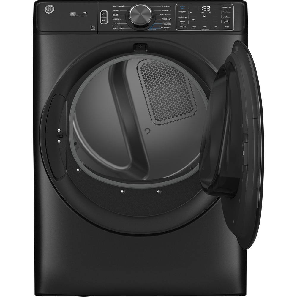 GE 7.8 cu.ft. vented Smart Front Load Gas Dryer in Carbon Graphite with Steam and Sanitize GFD65GSPVDS