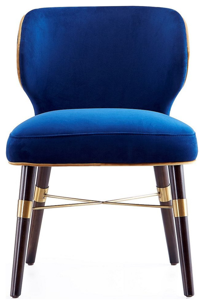 Strine Dining Chair  Royal Blue  Set of 2   Midcentury   Dining Chairs   by VirVentures  Houzz