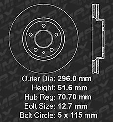 [Front] Rotors w/Ceramic Pads Drilled Brakes 2007 08 2009 Equinox Vue Torrent