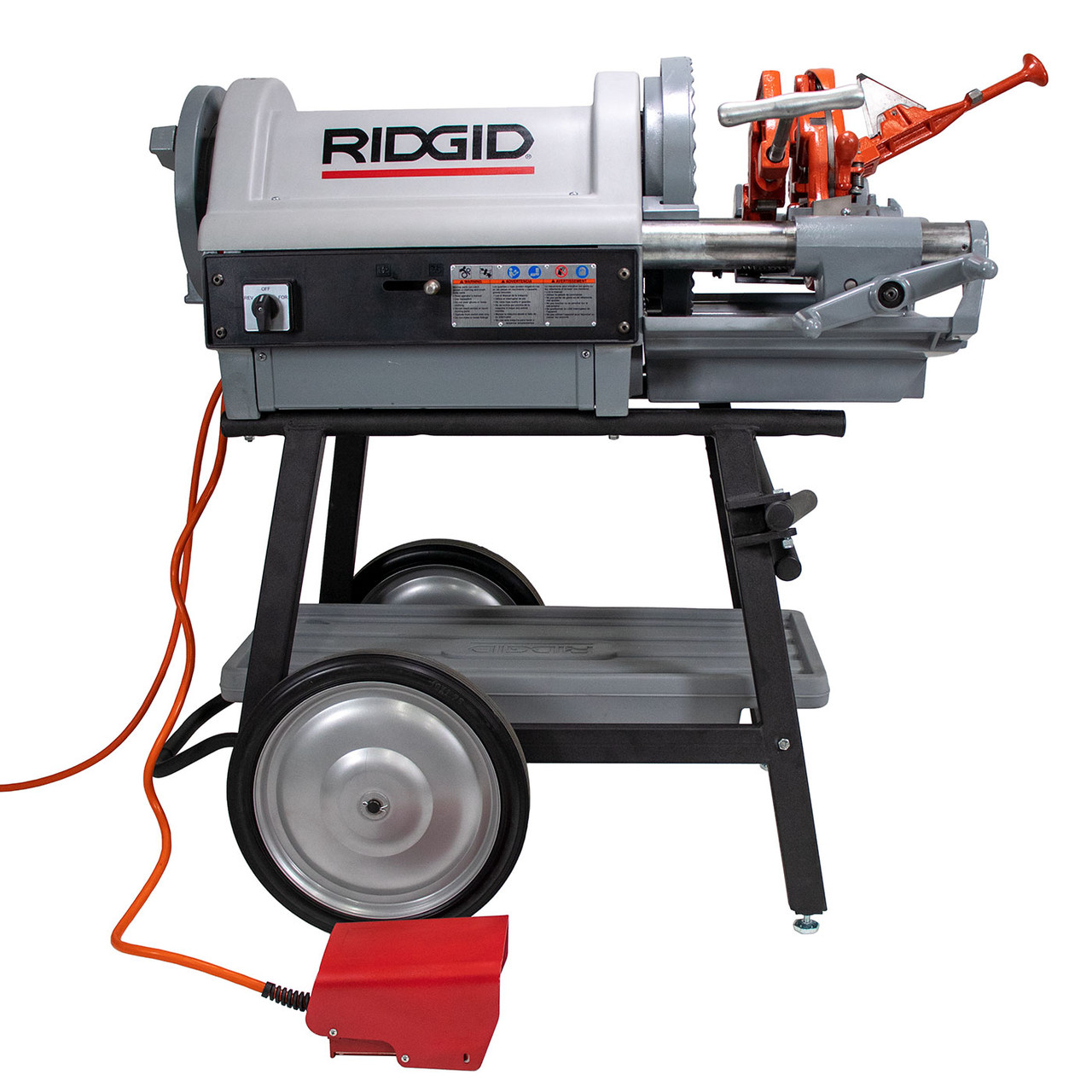 Reconditioned RIDGID 1224 Pipe Threader 26092 with Heads Dies Oil  New Cart - Affordable Tools