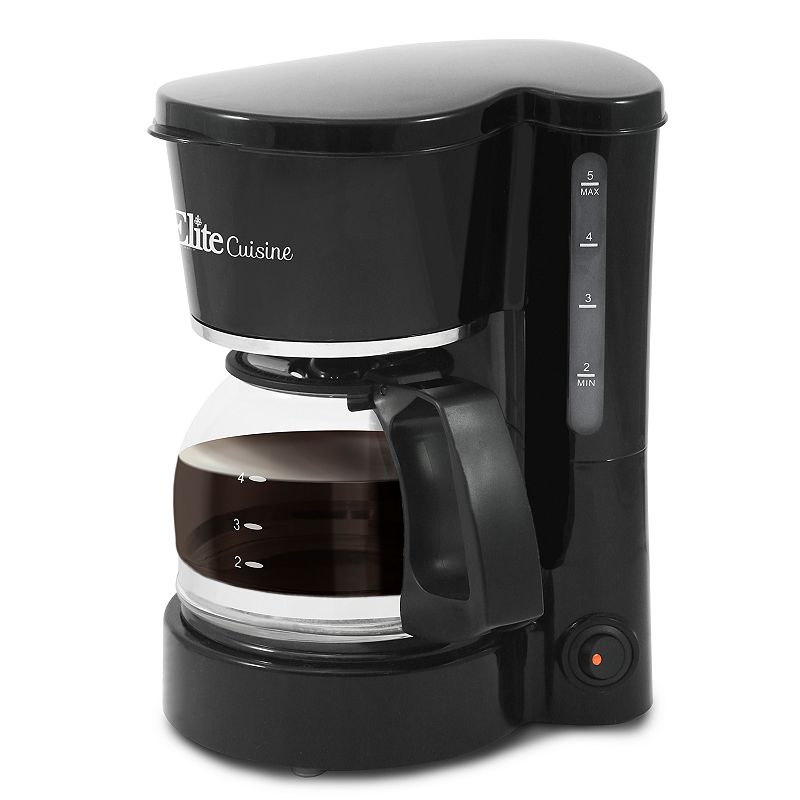 Elite Gourmet 5-Cup Coffee Maker with Pause and Serve