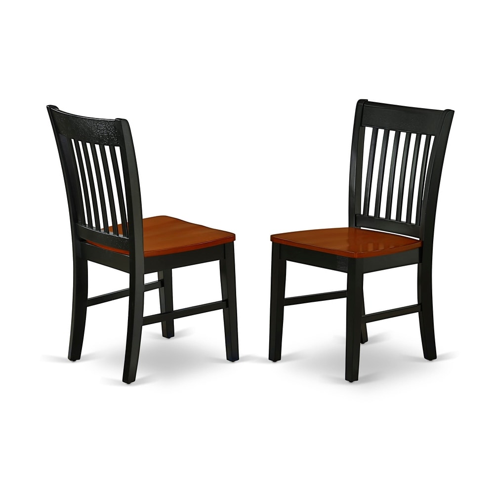 East West Furniture Dining Set Includes an Oval Dining Room Table and Kitchen Chairs  Black   Cherry(Pieces Option)