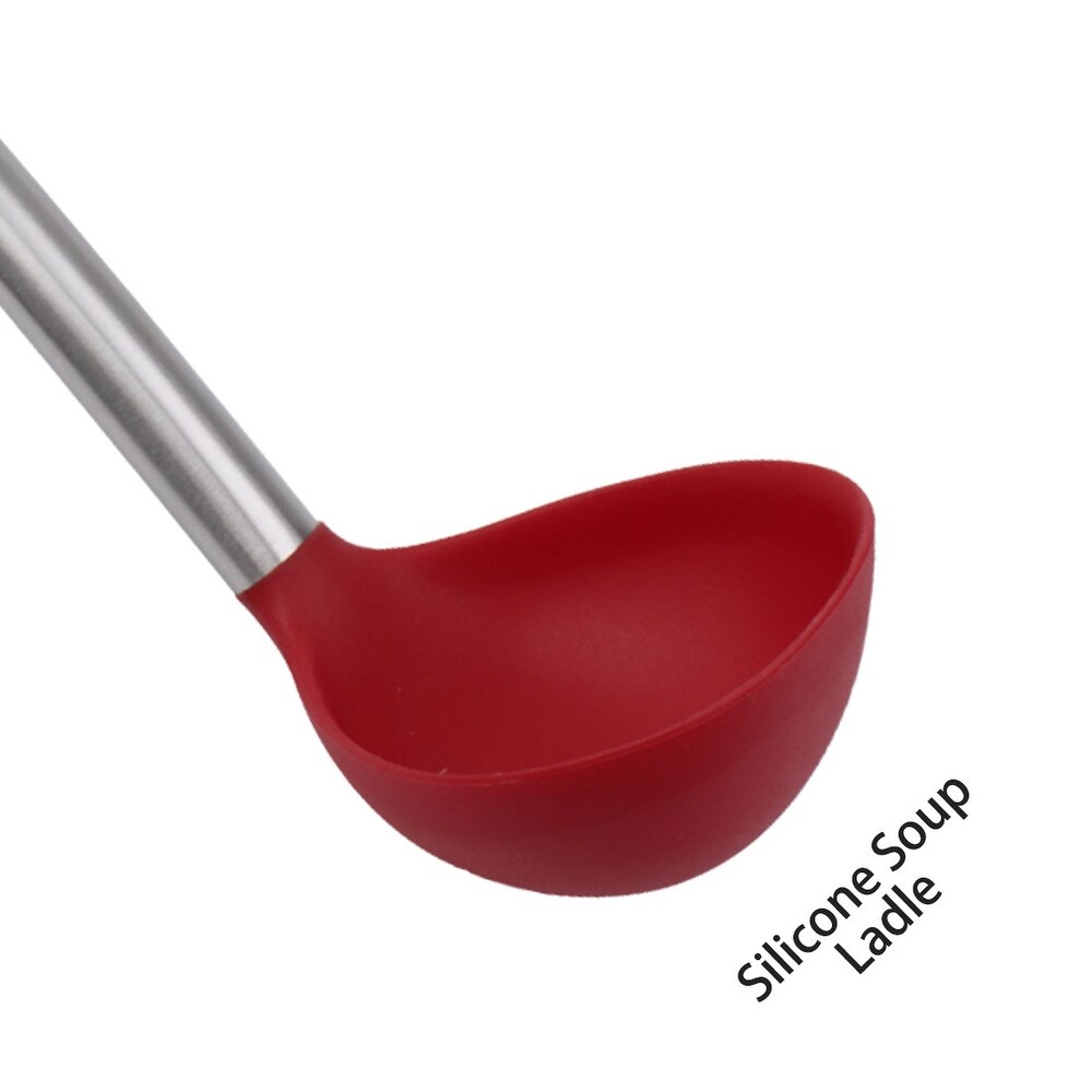 Silicone Soup Ladle Spoon 12.4\