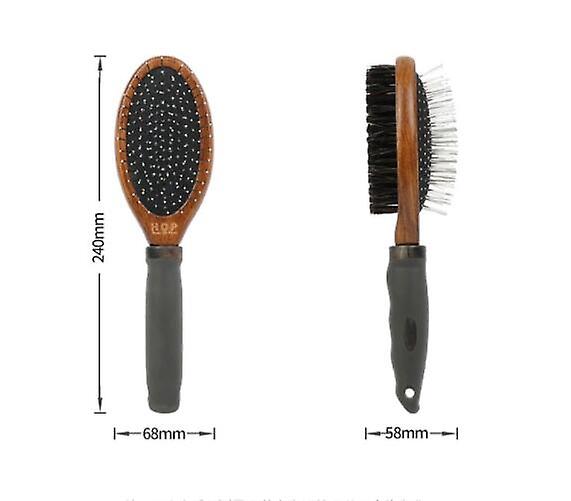 Miman Pets Bamboo Dog Brush  Cat Brush Dog Brush Wood， Pin Dog Brush For Knots