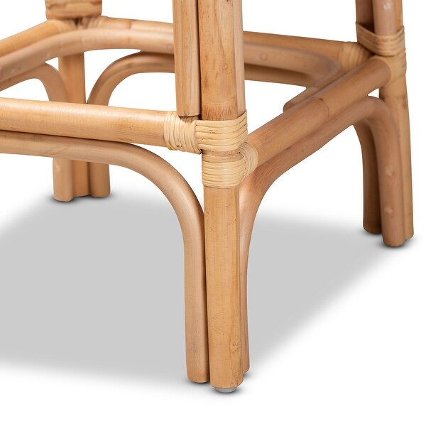 Athena Modern and Contemporary Natural Finished Rattan Counter Stool