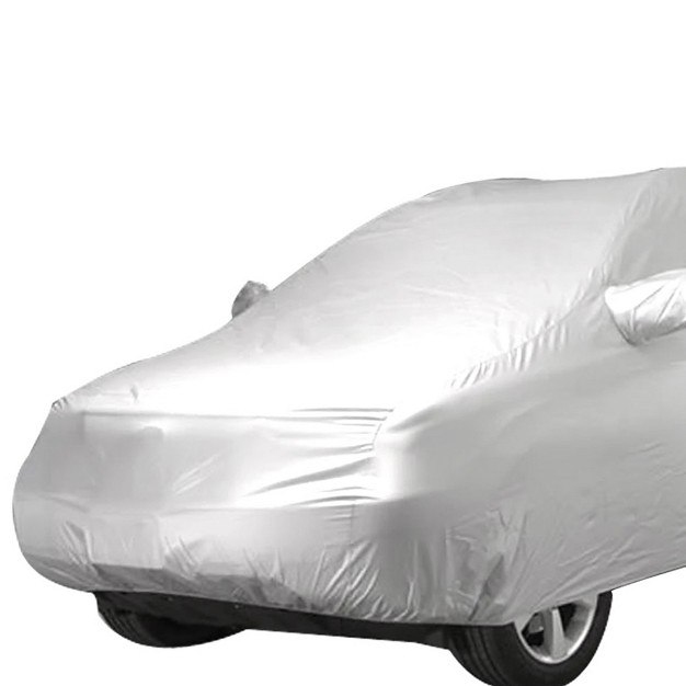 Unique Bargains Car Cover Waterproof Sun Snow Dust Rain Resistant Protection Size Xl Silver Tone