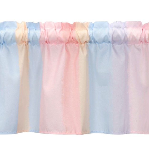 Bedtime Originals Rainbow Hearts Pink purple Stripes Nursery Window Valance