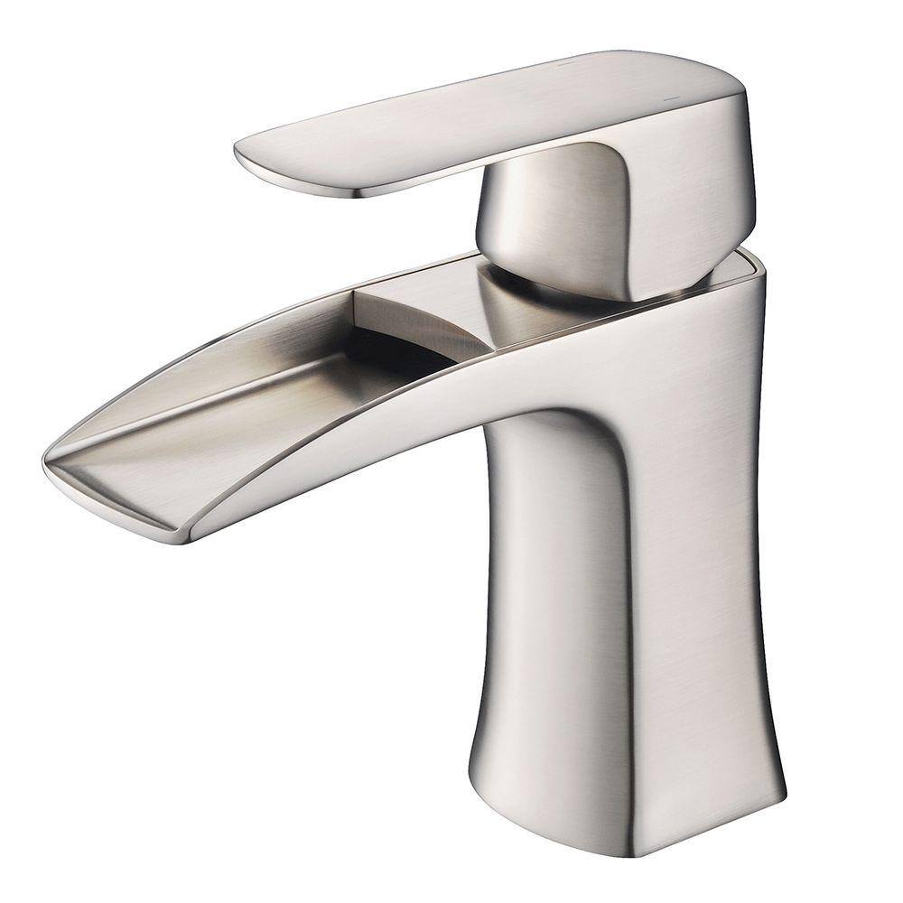 Fresca Fortore Single Hole Single-Handle Low-Arc Bathroom Faucet in Brushed Nickel FFT3071BN