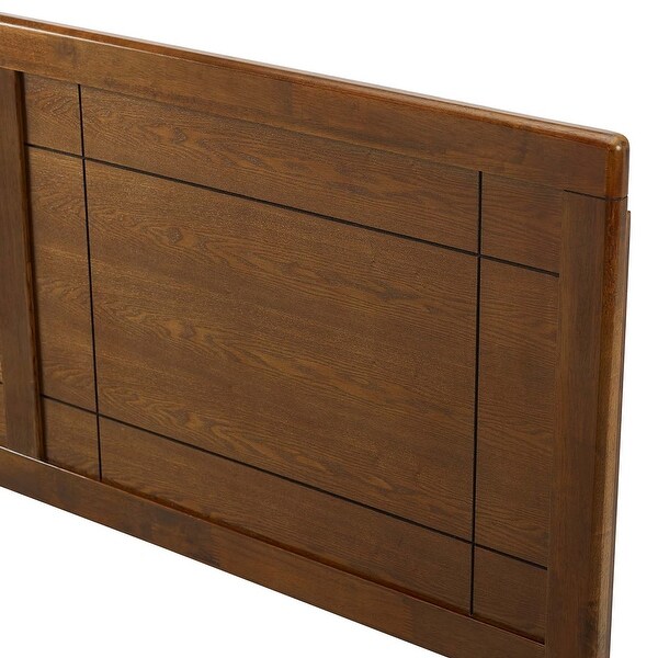 Viola Country Style Queen Size Walnut Wooden Headboard - - 32157955