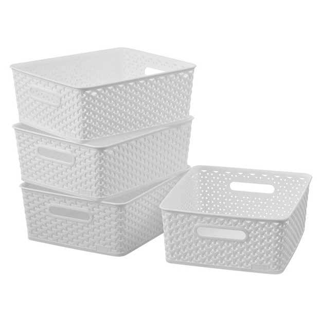 Y weave Medium Decorative Storage Basket