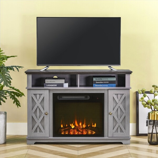 48 in. TV Stand Console for TVs up to 55 in. with Electric Fireplace - 48