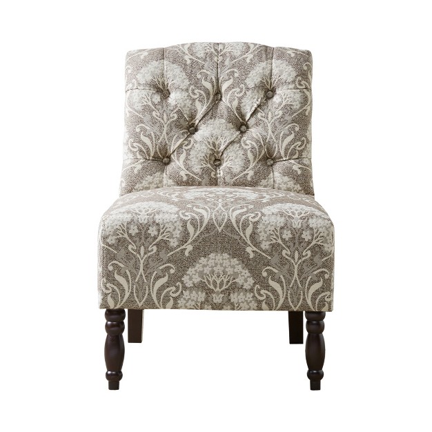 Alyssa Tufted Armless Chair Taupe