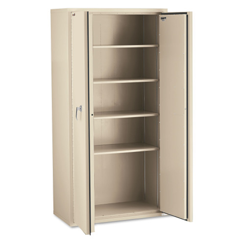 FireKing Storage Cabinet， 36w x 19.25d x 72h， UL Listed 350 Degree， Parchment (CF7236D)