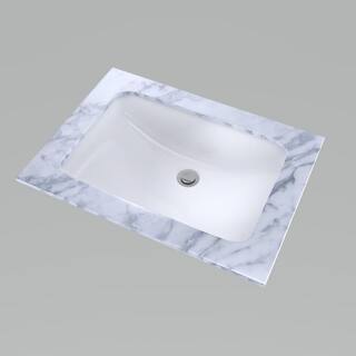 TOTO 19 in. Undermount Bathroom Sink with CeFiONtect in Cotton White lt542g#01