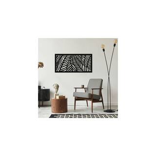 DESIGN VU Tahiti 4 ft. x 2 ft. Charcoal Recycled Polymer Decorative Screen Panel Wall Decor and Privacy Panel DVU2405C