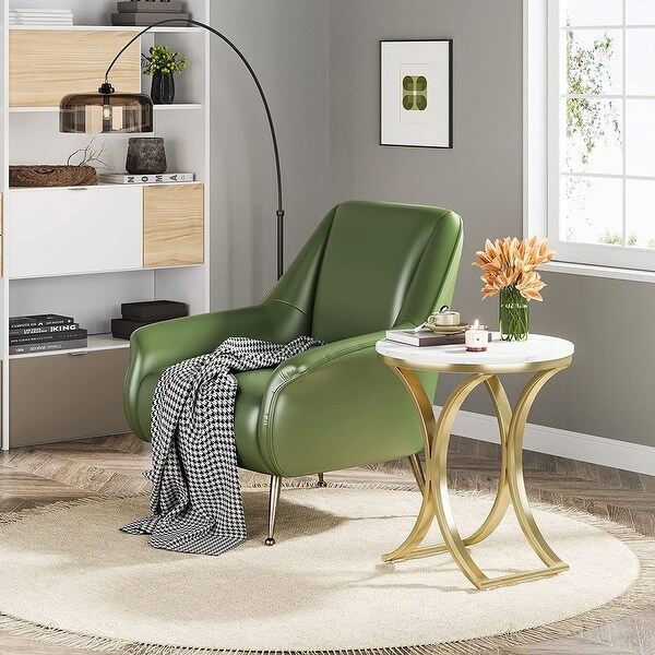 Side Table Small C End Table Modern Round Coffee Table