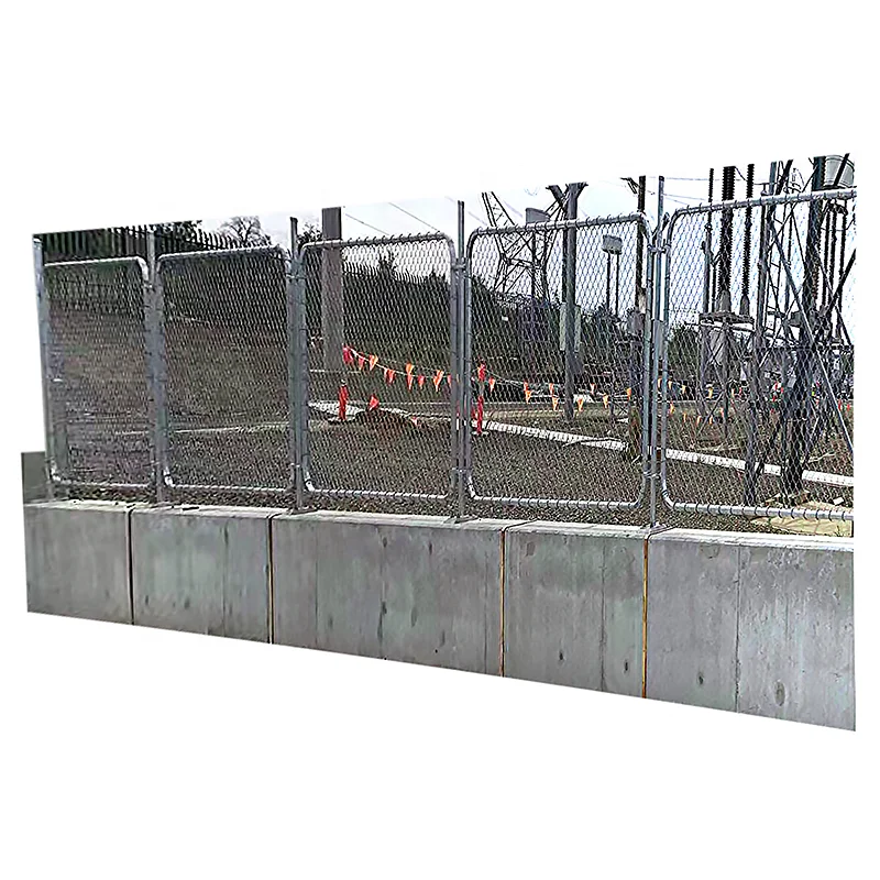 Safety chain link wire fence Industrial facilities hot dip galvanized steel Permanent mesh clear view Substation guardrail