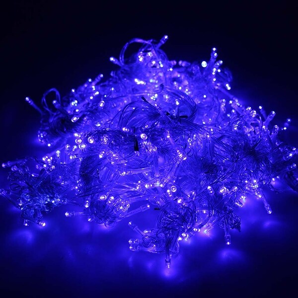 AGPtEK 3Mx3M 300 LED Starry Fairy Curtains Light with Power Controller Indoor/Outdoor Waterproof Blue