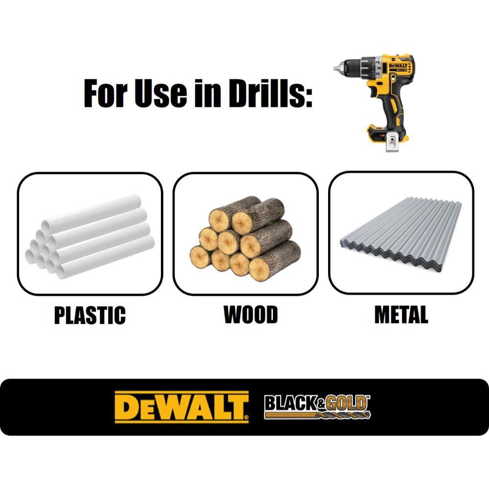 DW 12 in. x 12 in. Black and Gold Twist Drill Bit DW1614  G