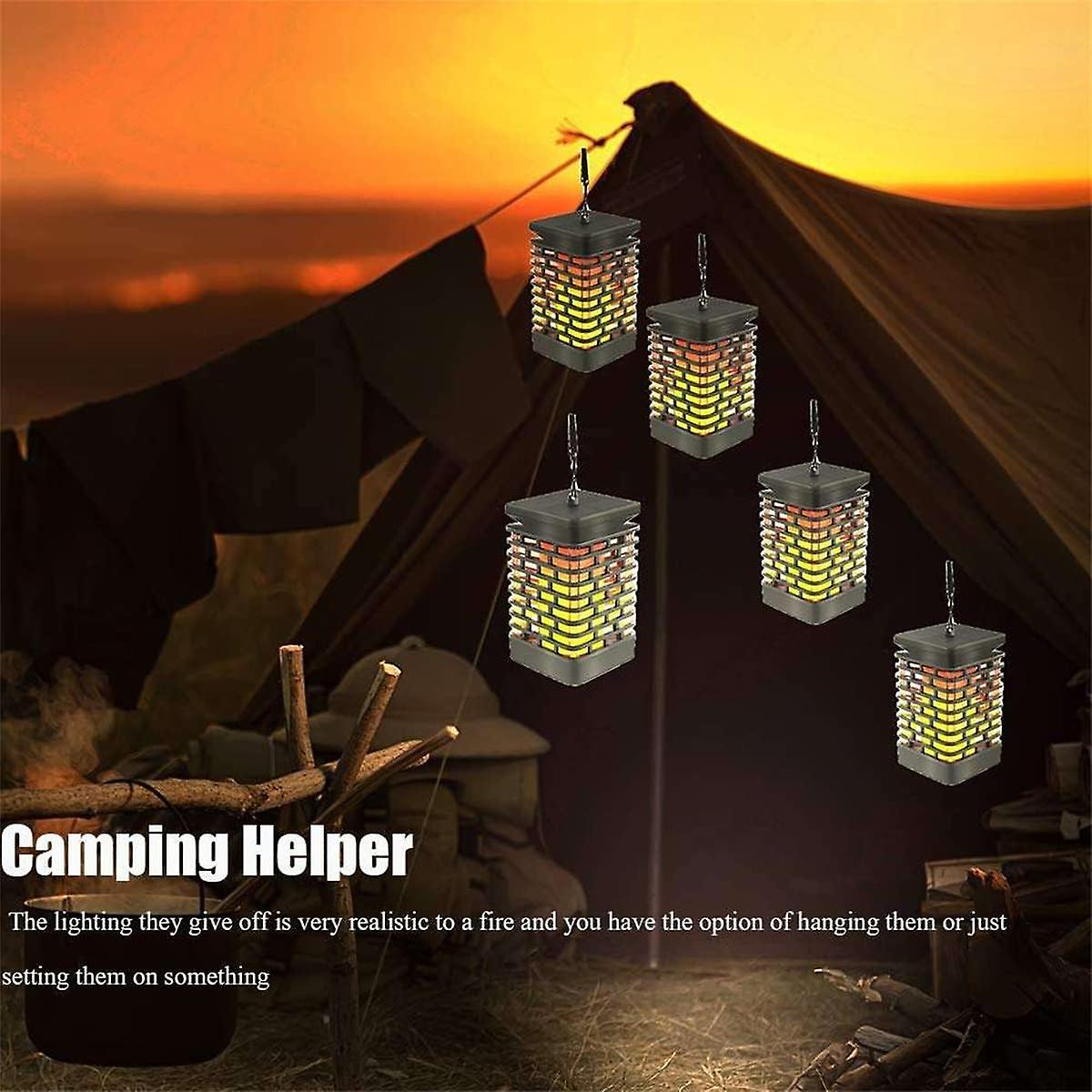 Set Of 2 99 Led Waterproof Solar Lights For Garden Landscape Camping Festival Decoration Chandelier Hanging Lights Flickering Lights