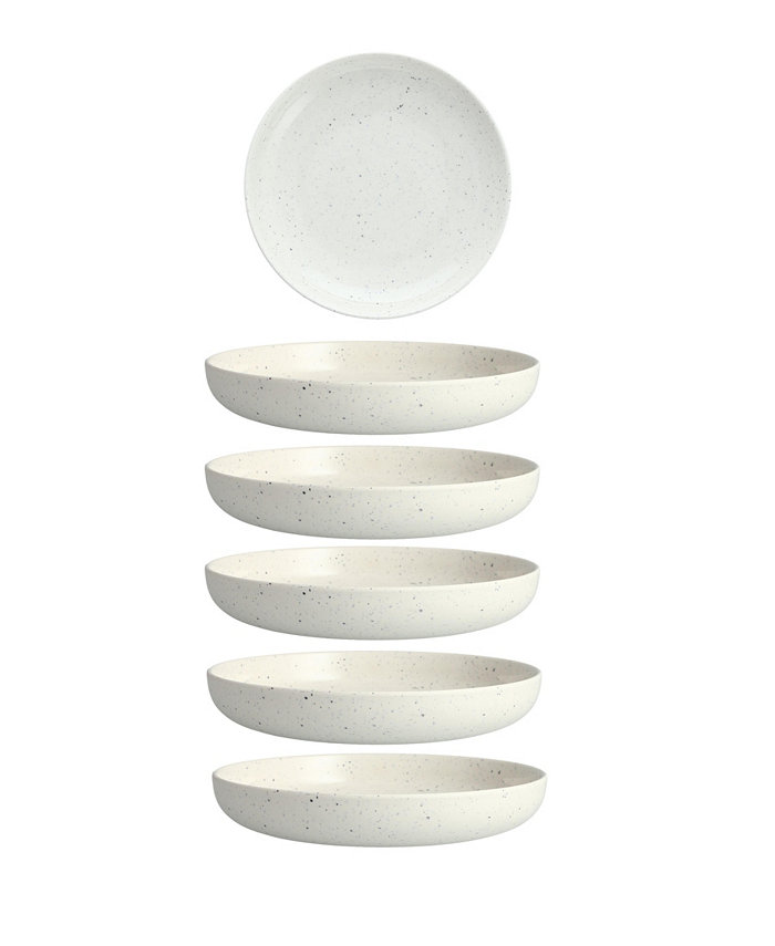 Fortessa Melamine Camp White Coupe Round Plate 7 Set 6