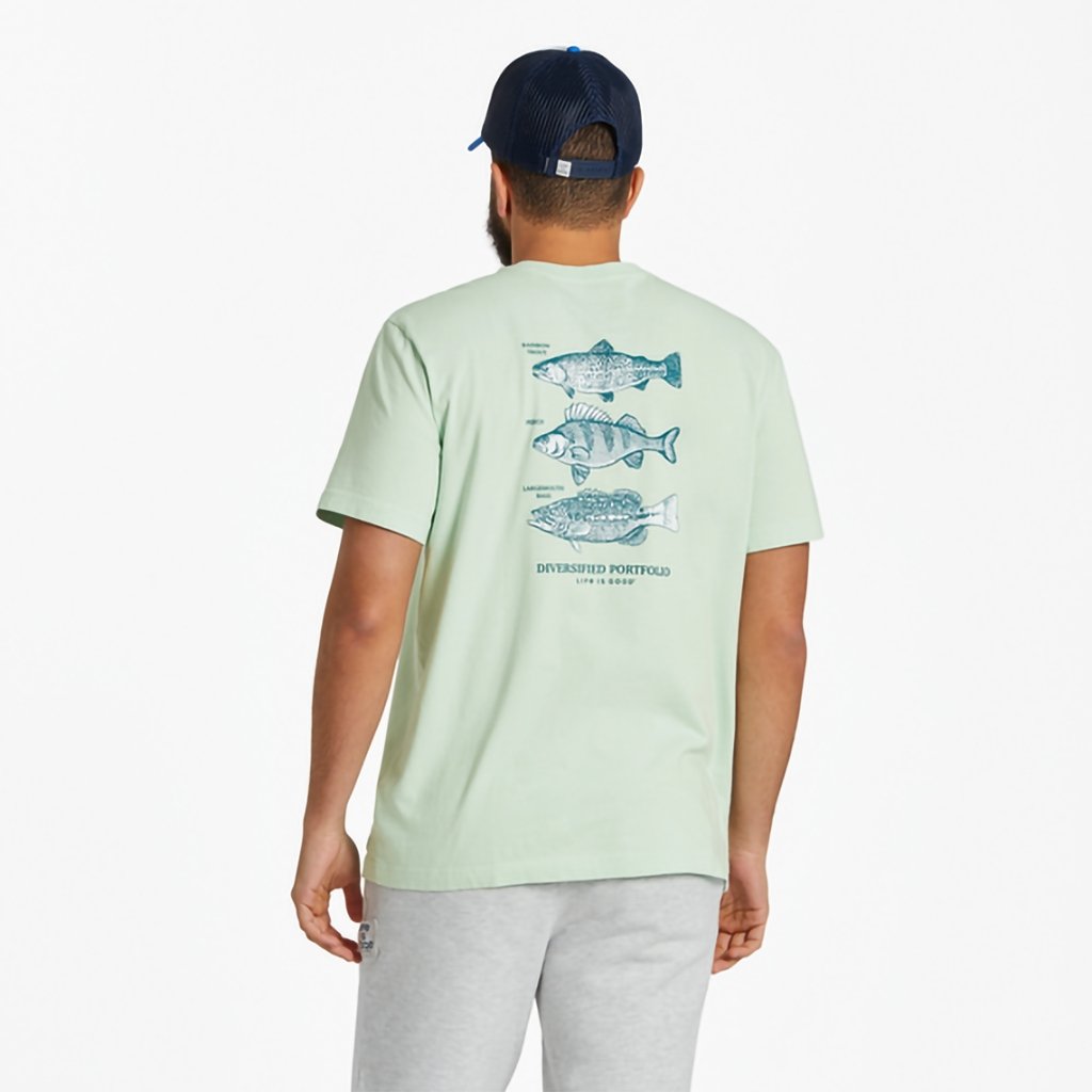 Life Is Good  Men's Diversified Freshwater Catches Crusher Tee