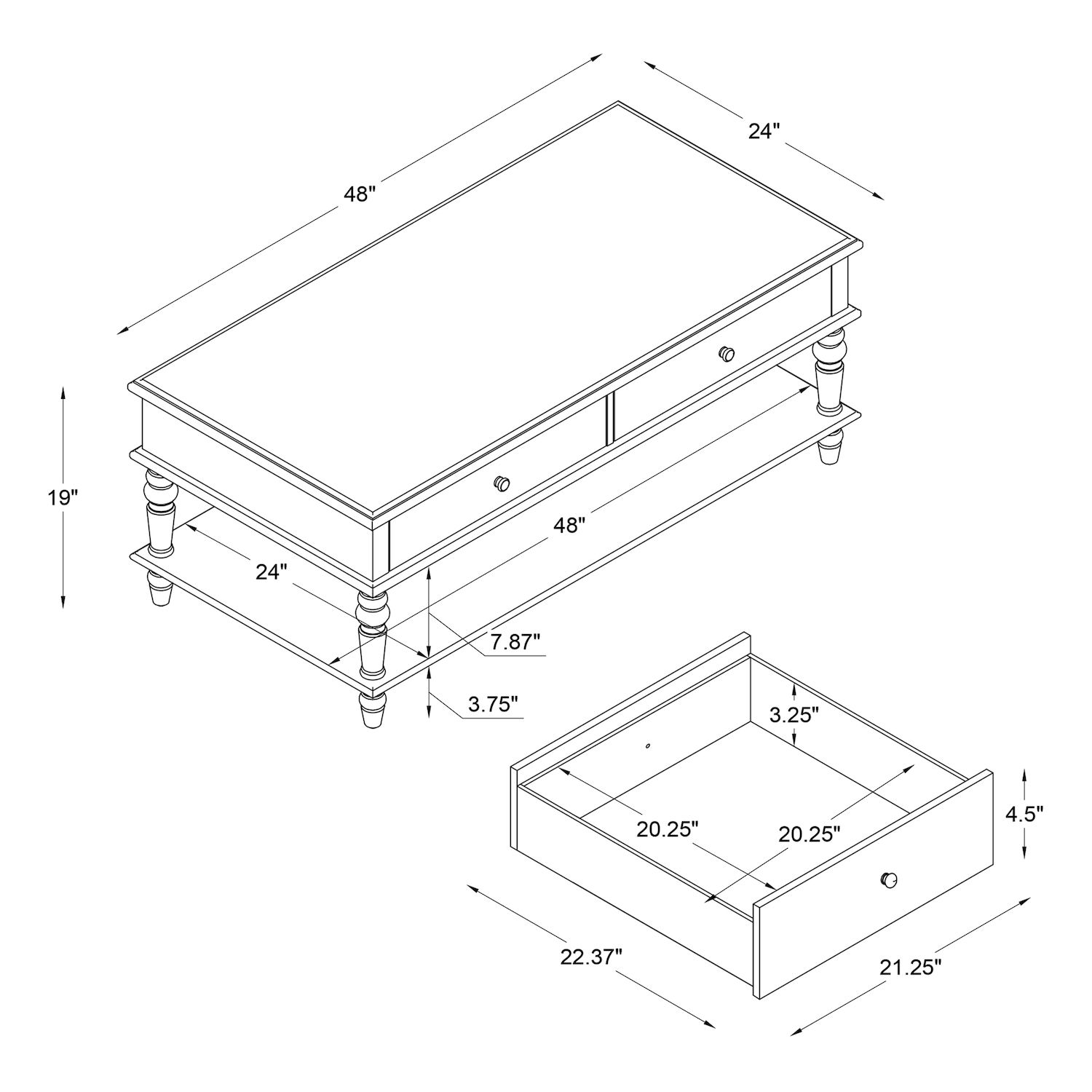 Linon Mcghie Coffee Table