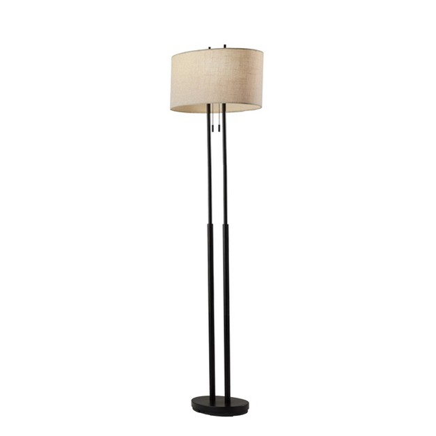 Duet Floor Lamp Antique Bronze Adesso