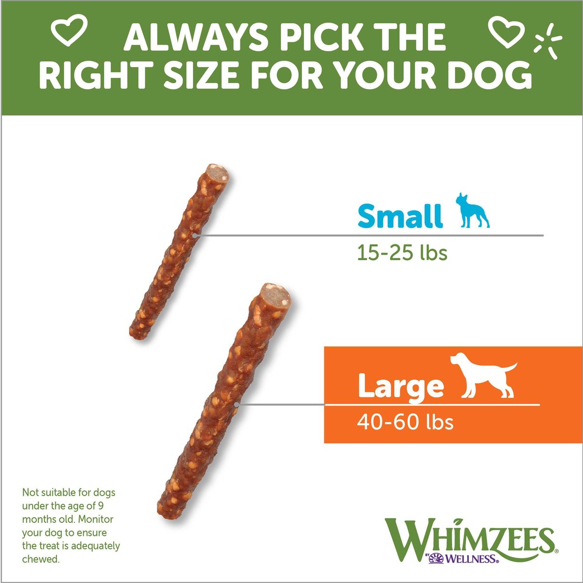 WHIMZEES Veggie Sausage Grain-Free Dental Dog Treats