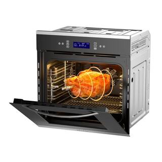 Dalxo 24 in. Single Electric Wall Oven With Convection and Touch Panel in Black HDVENTOUCH