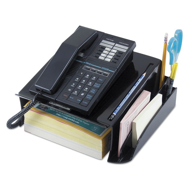 Universal Telephone Stand And Message Center 12 1 4 X 10 1 2 X 5 1 4 Black 08116