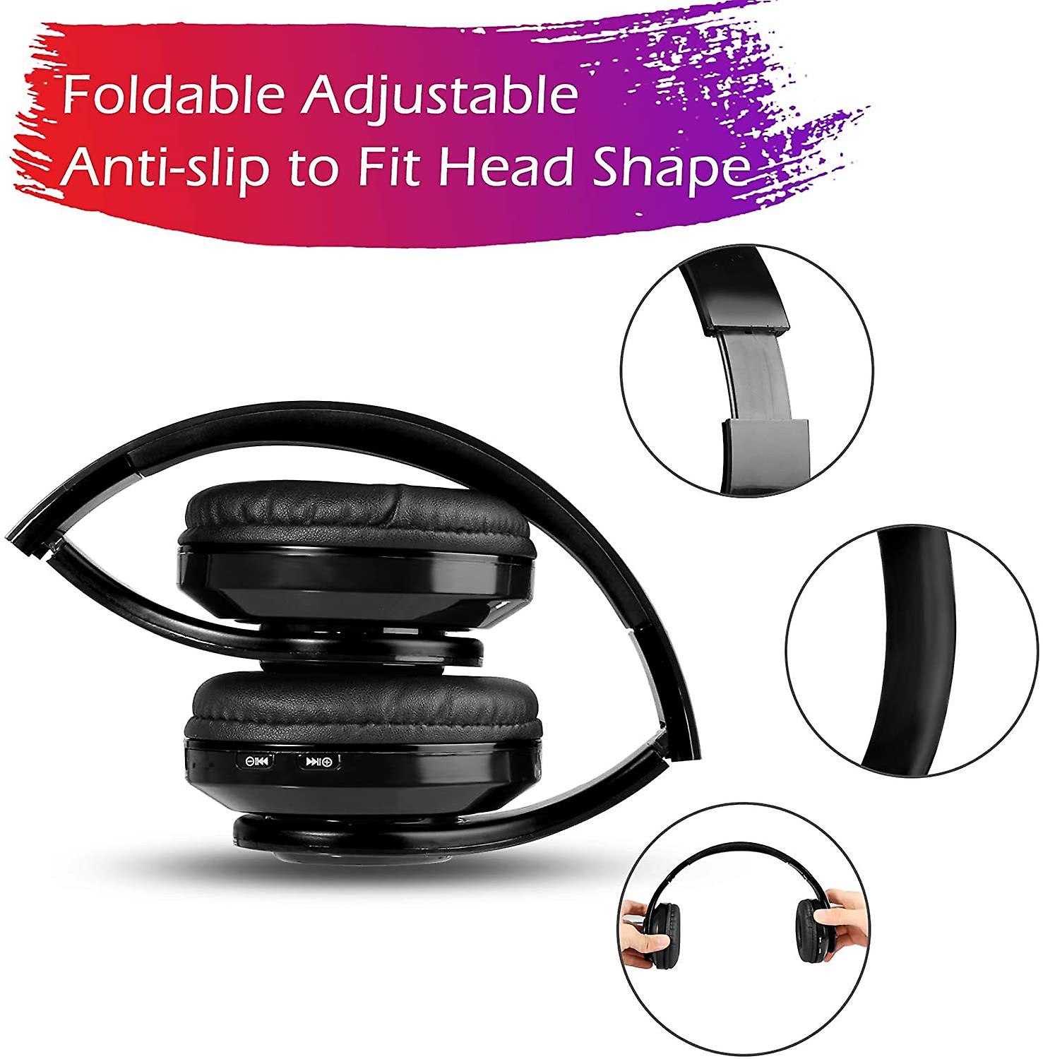 Chronus B39 Wireless Bluetooth Headphones， with Built in Mic  for Iphone Mobile Ipad Android Pc Black