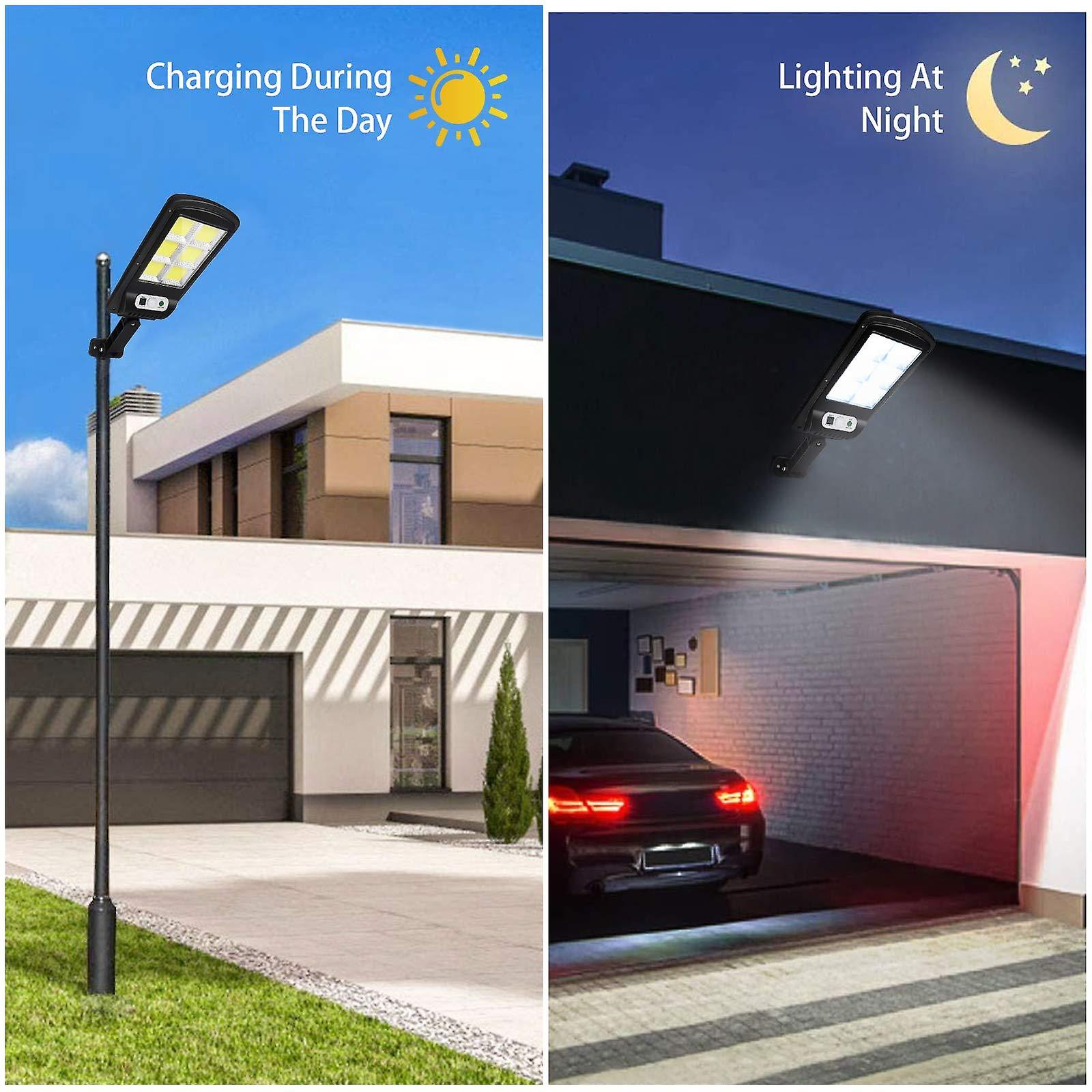 Led Solar Street Lights Outdoor 120 Led Remote Control Solar Parking Lot Lights Wireless