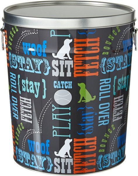 Paw Prints Pet Food Storage Bin， Word Design