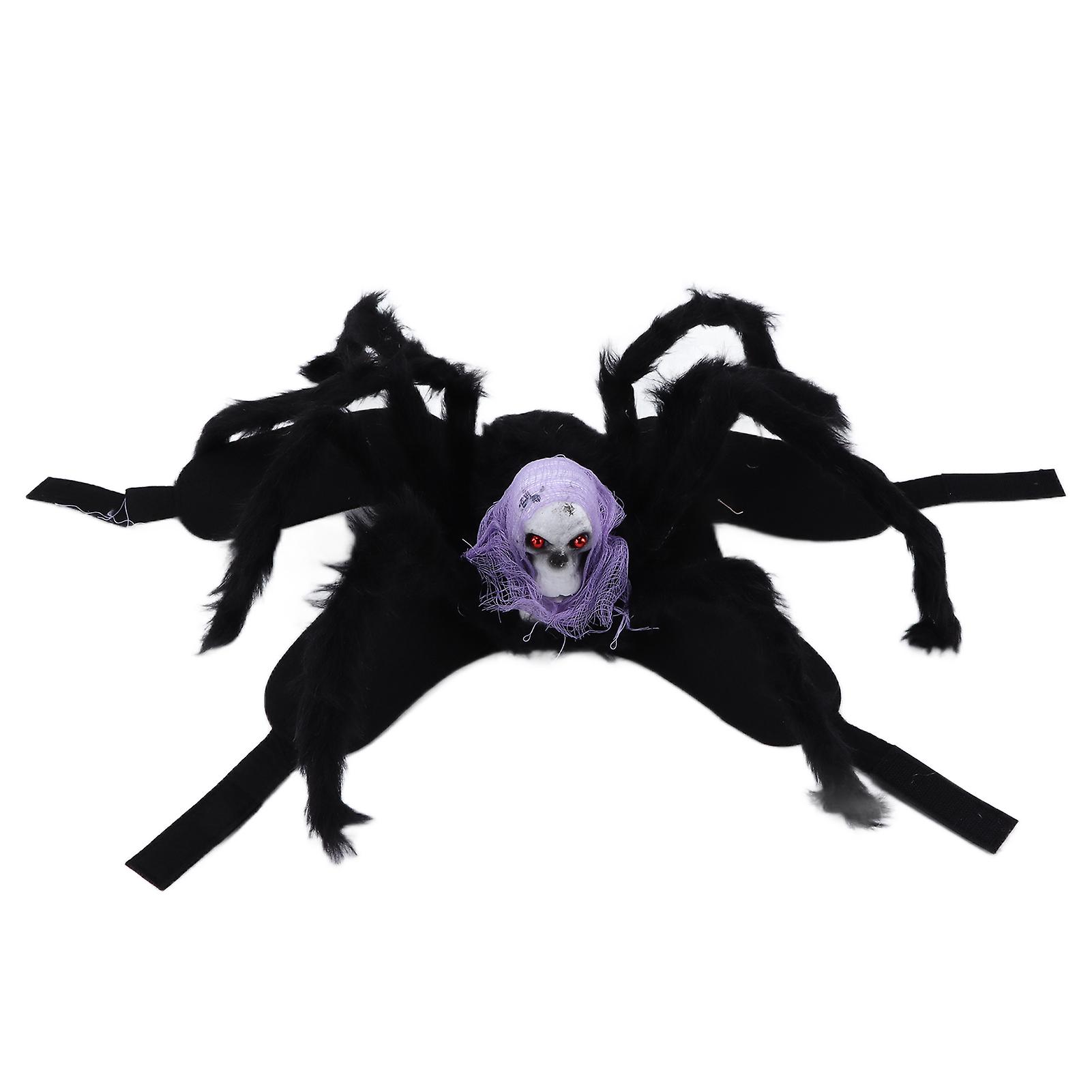 Dog Cat Halloween Spider Costume Breathable Adjustable Simulation Spider Pet Costumepurple L