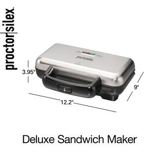 Proctor Silex 700 W Stainless Steel Deluxe Sandwich Maker 25415PS