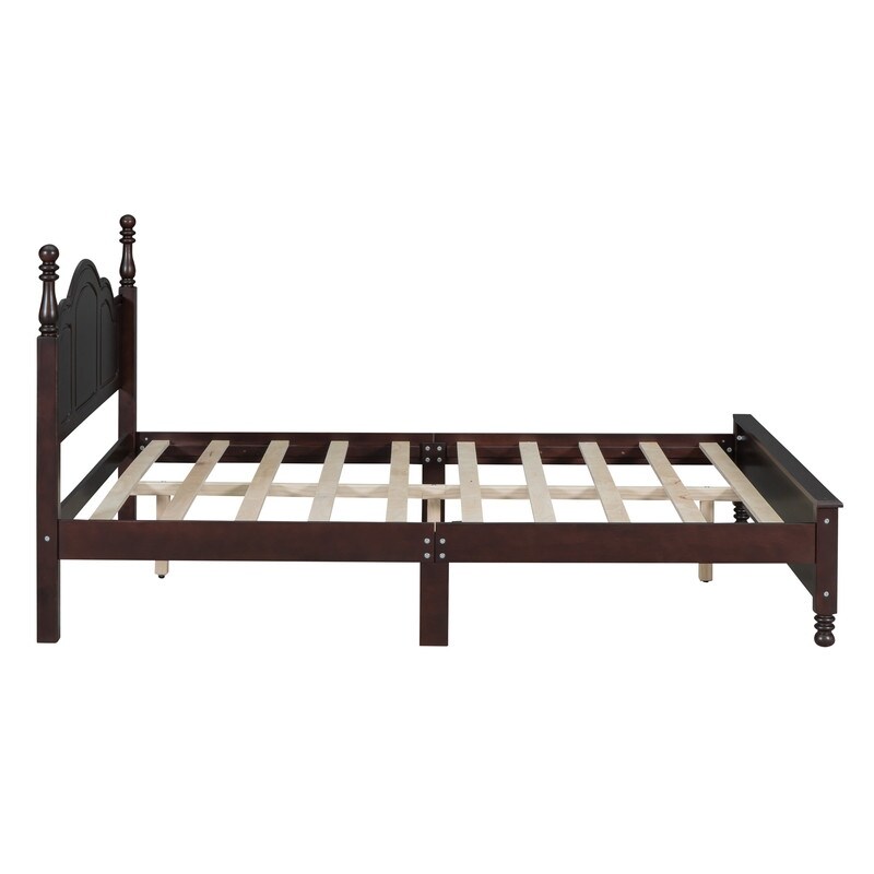 3 Pieces Bedroom Sets  Full/Queen Size Wood Platform Bed and Two Nightstands  Bed frame with Headboard