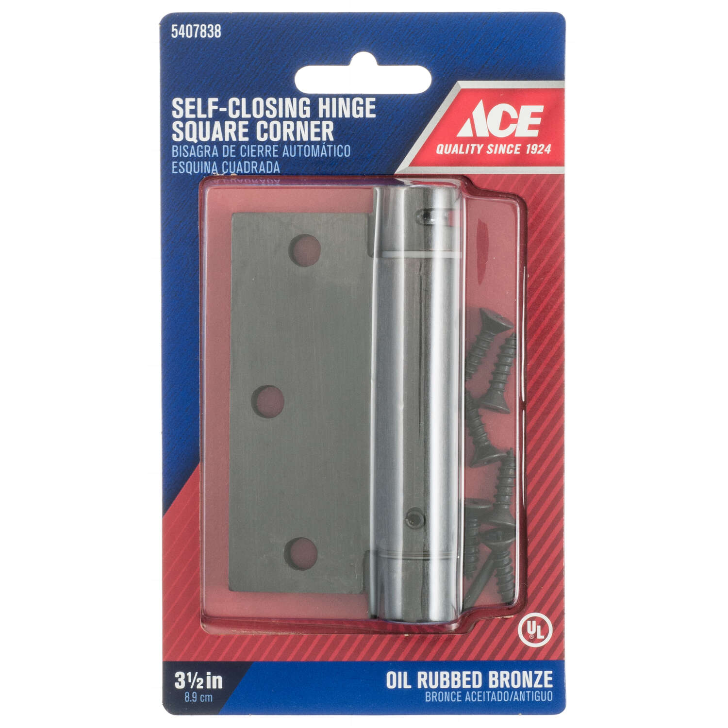 Ace 3.5 in. L Tuscan Bronze Self Closing Hinge 1 pk