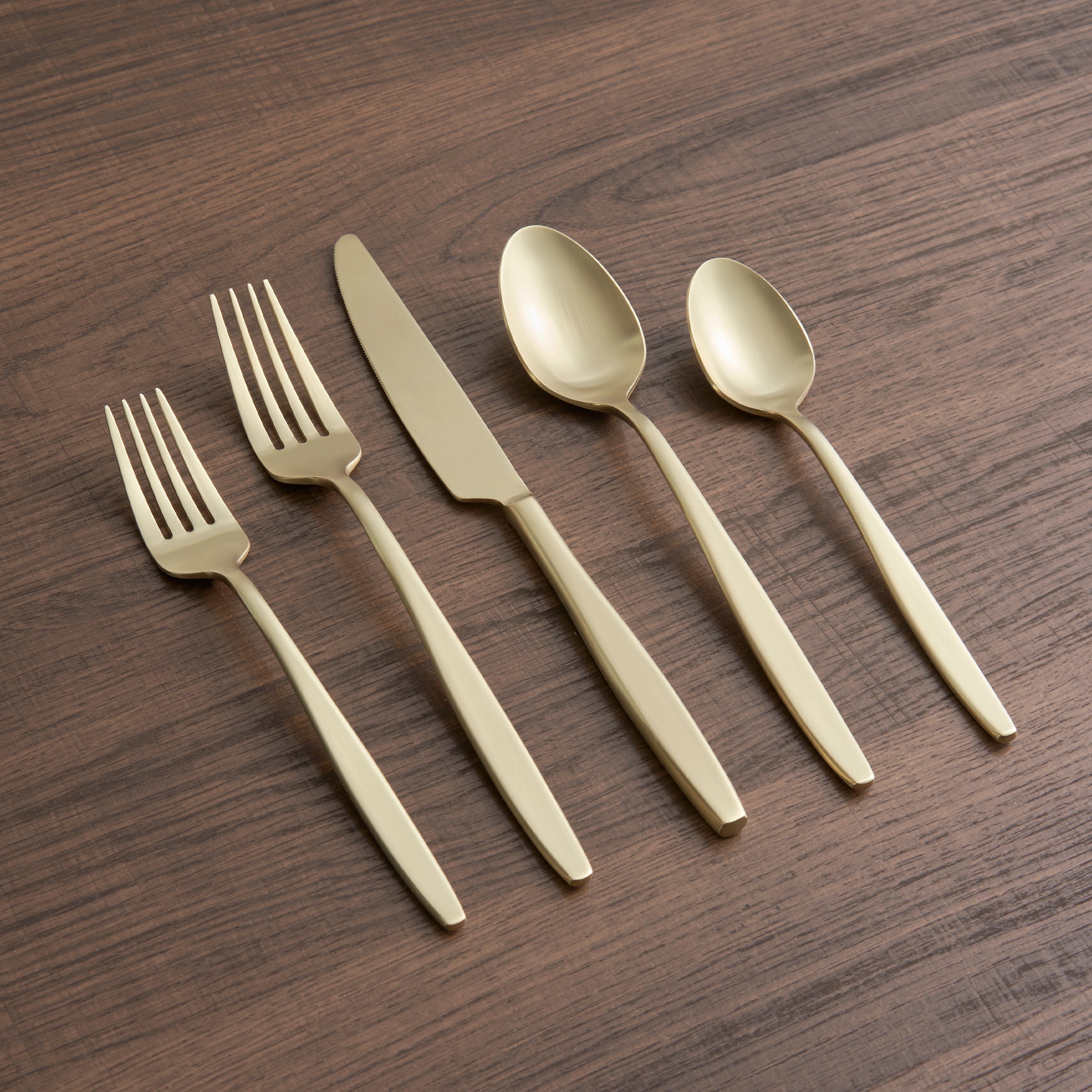 Nylah Champagne 20-Piece Flatware Set