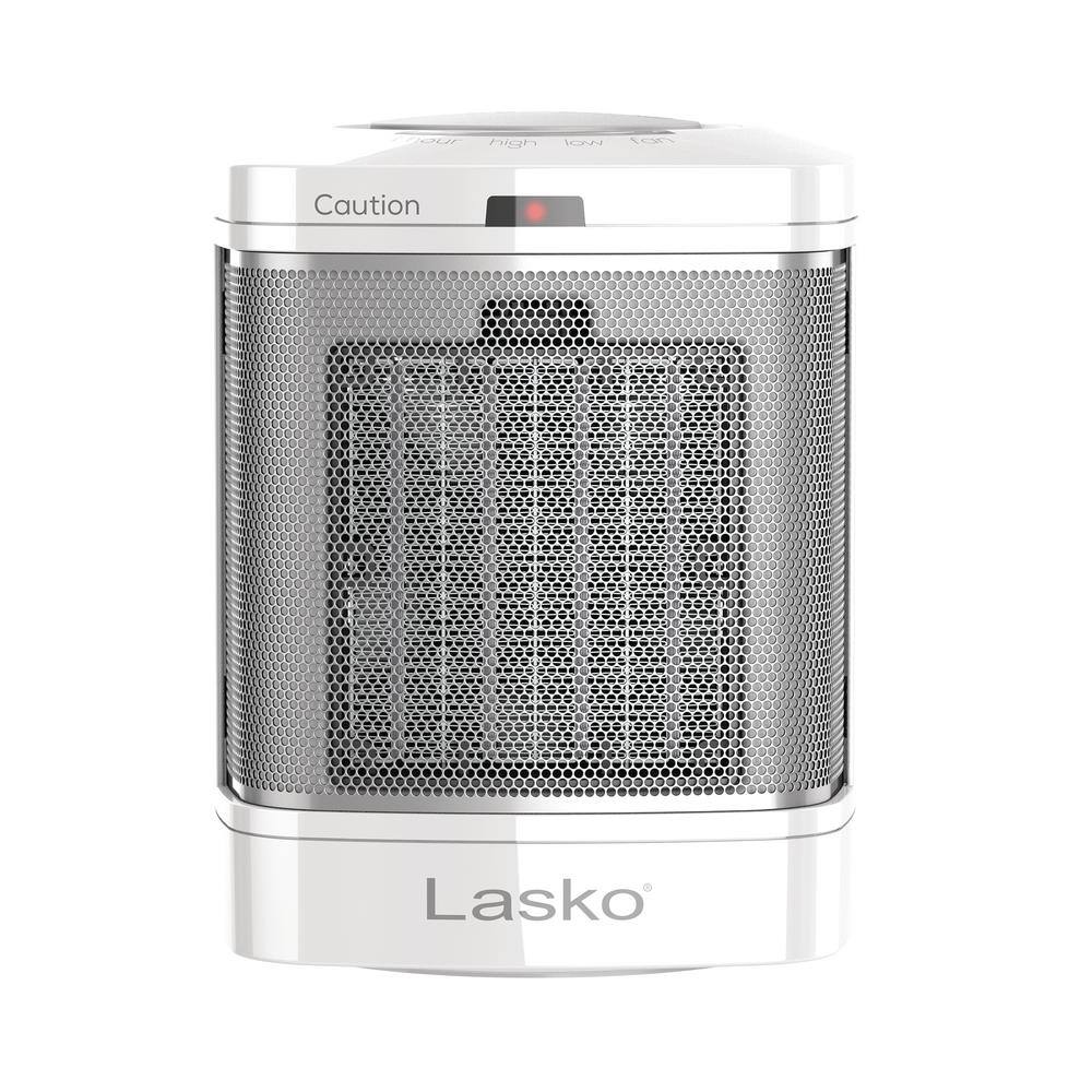 Lasko 1500-Watt 7.65 in. Electric Bathroom Ceramic Space Heater with Fan and ALCI Safety Plug CD08210