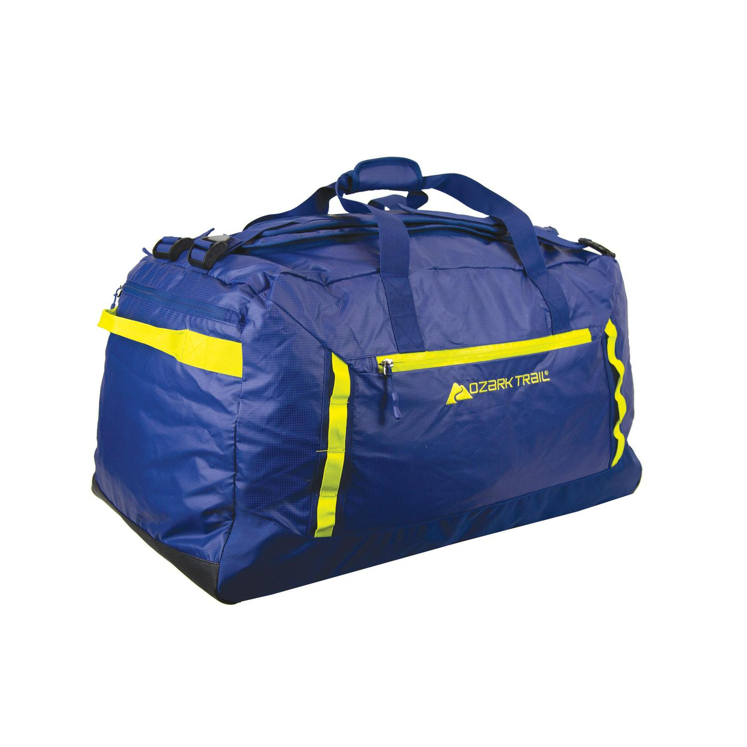 Ozark Trail 90 ltr Backpacking Backpack， Stadium Blue and Yellow