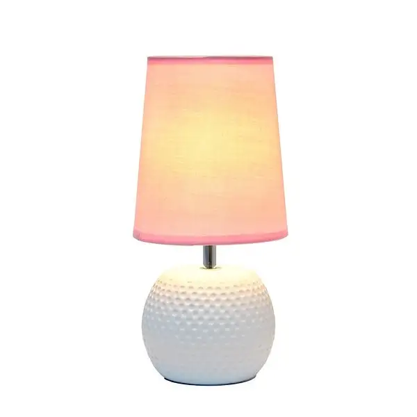 Simple Designs Studded Texture Ceramic Table Lamp