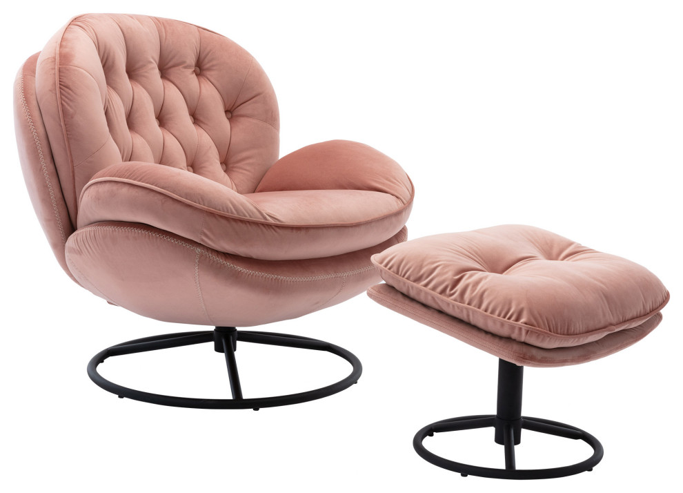 IA7003 Amelia Accent Chair  Pink   Contemporary   Armchairs And Accent Chairs   by IDEAZ International  LLC  Houzz